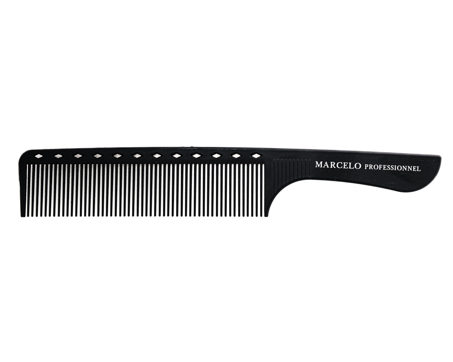 Marcelo 07 Clipperkamm ( L18-B 2.5 cm ) Griffkamm mit abgeflachtem Kammkörper. Idealer Kamm für die Haarschneidemaschine. Mit integrierter Zentimeterskala.