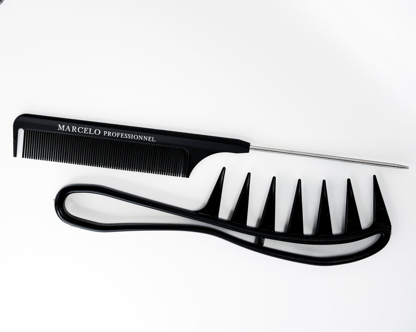 Marcelo 09 Lockenkamm Strähnenkamm, Hai Zahnkamm, Wide Tooth Comb, Comb for Rurly Hair, Afro Kamm, Antistatisch Kamm für für Home Salon Friseurkamm, für Verschiedenen Arten Von Haaren Haarkamm