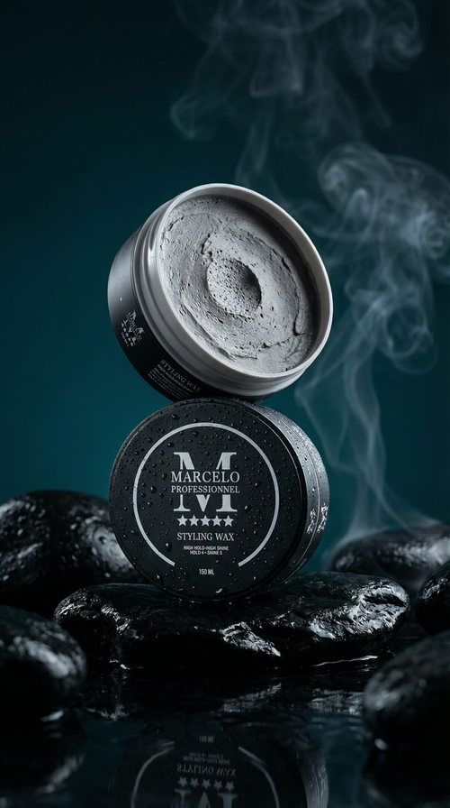 Marcelo Styling Wax 150ml - Zusätzliche Haarkontrolle, Super Glänzend,  - Unisex-Gebrauch
