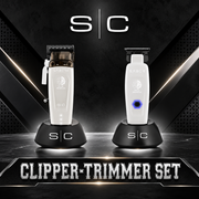 Saber Clipper 2.0 Haarschneider in Weiß + Saber Trimmer in