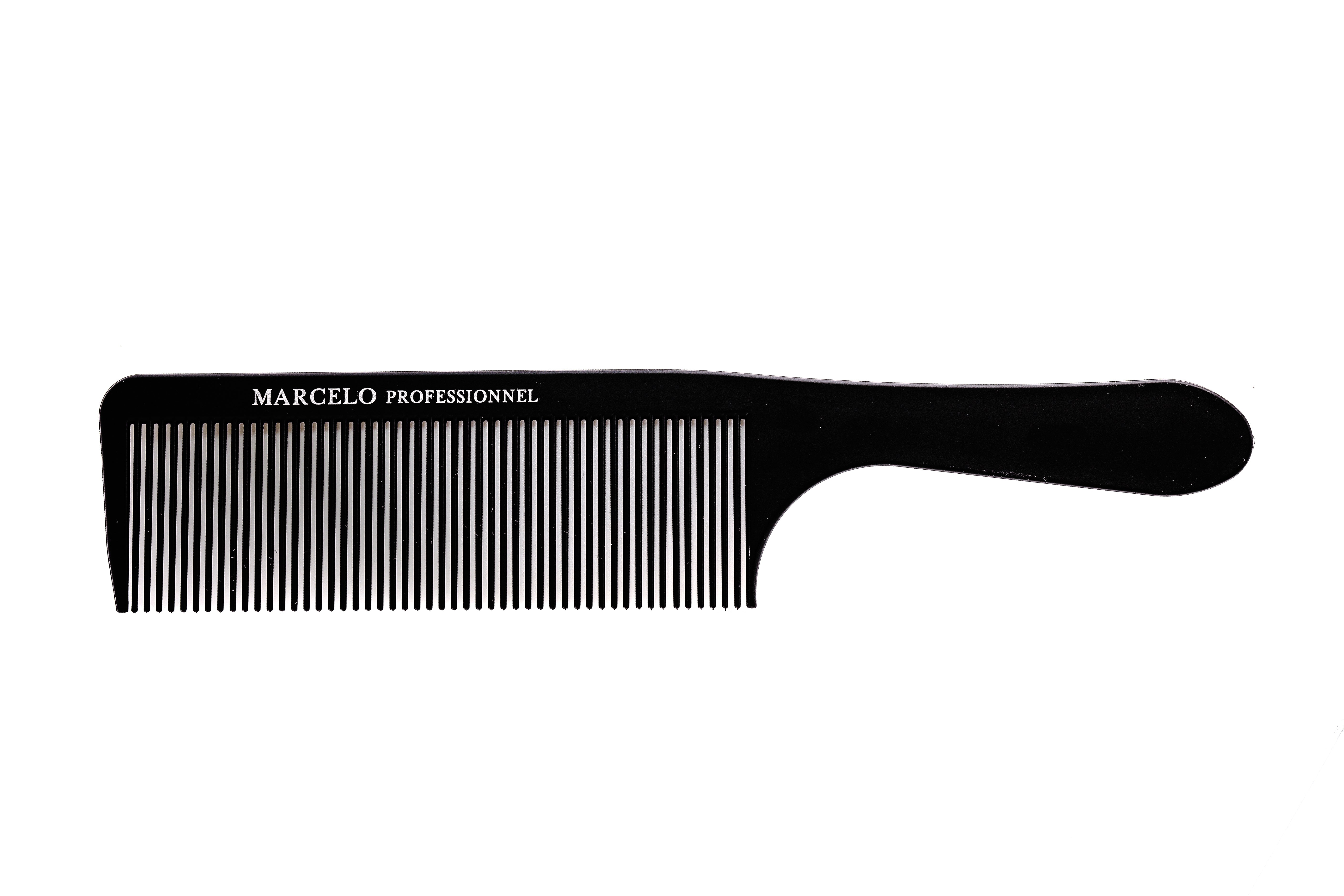 Marcelo 04 Clipper kamm( L21-B 4,5 cm )Griffkamm mit abgeflachtem Kammkörper. Idealer Kamm für die Haarschneidemaschine. Mit integrierter Zentimeterskala.