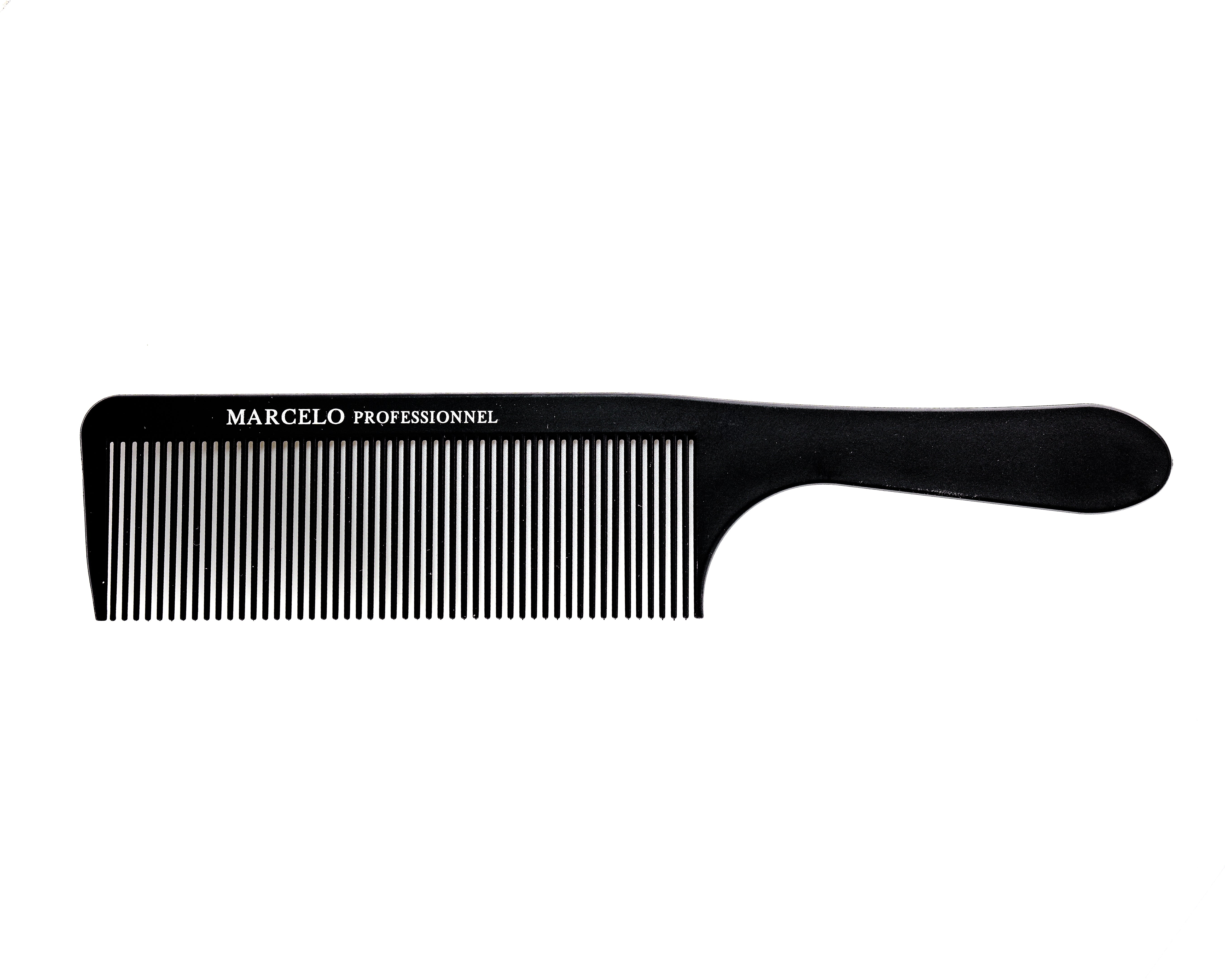 Marcelo 05 Clipperkamm  ( L21-B 3,5 cm ) Griffkamm mit abgeflachtem Kammkörper. Idealer Kamm für die Haarschneidemaschine. Mit integrierter Zentimeterskala.