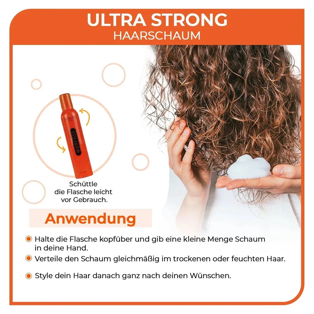 3X Morfose Ultra Strong Haarschaum Profi Schaumfestiger extremen Halt 350ml