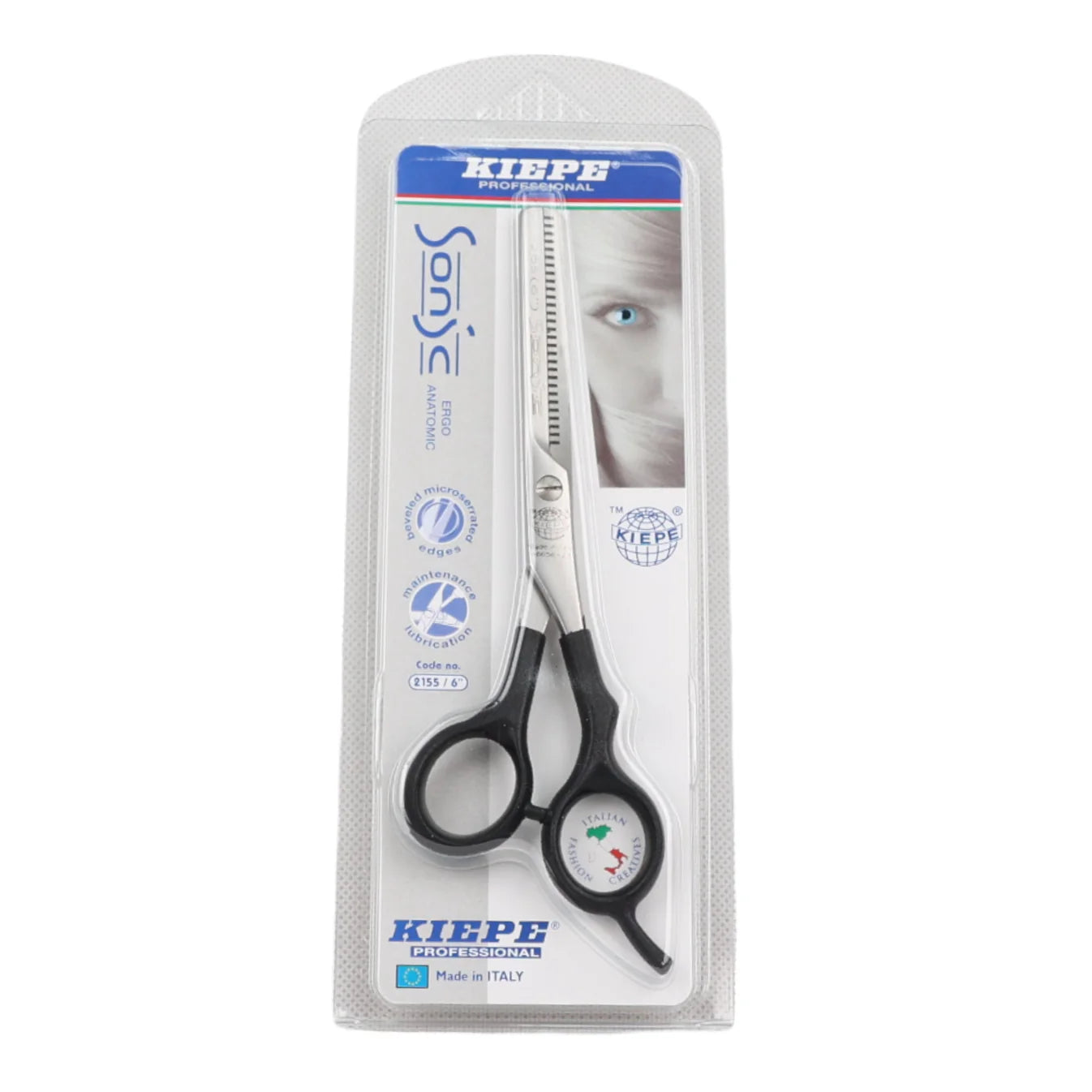 Kiepe 2155 Sonic Ergo Anatomic Effilierschere – 6″ (16 cm), ergonomisch, 30 Zähn