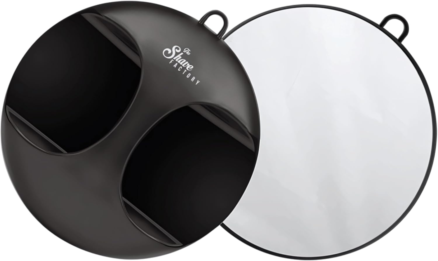 the shave factory Professioneller Barbier-Spiegel – Großer Handspiegel für Haarschnitte – Langlebig, Leicht & Mit Klarer Spiegelung – Ergonomischer Griff