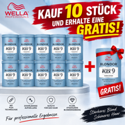 WELLA BLONDOR PLEX 9 – AKTION 

Kaufe 10× Wella Professionals Blondor Plex 9 Blondierung, je 800 g, und erhalte 1× 800 g GRATIS dazu! 🎁