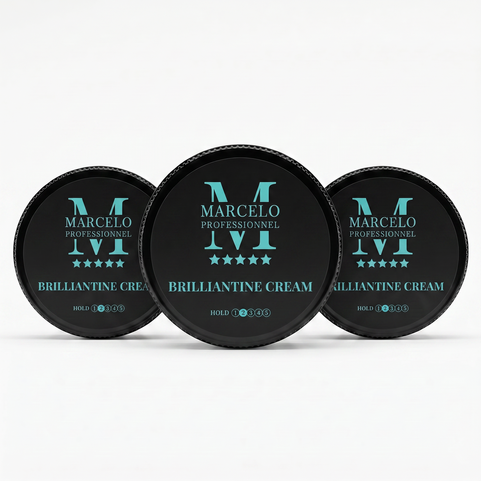 3xMarcelo BRILLIANTINE CREAM 150ml  perfekt vor locken und natürliche Styling,  flexibel Glanz und seidige Weichheit verleiht. Seine spezielle Formel nährt, befeuchtet das Haar und beugt Elektrisierung vor.