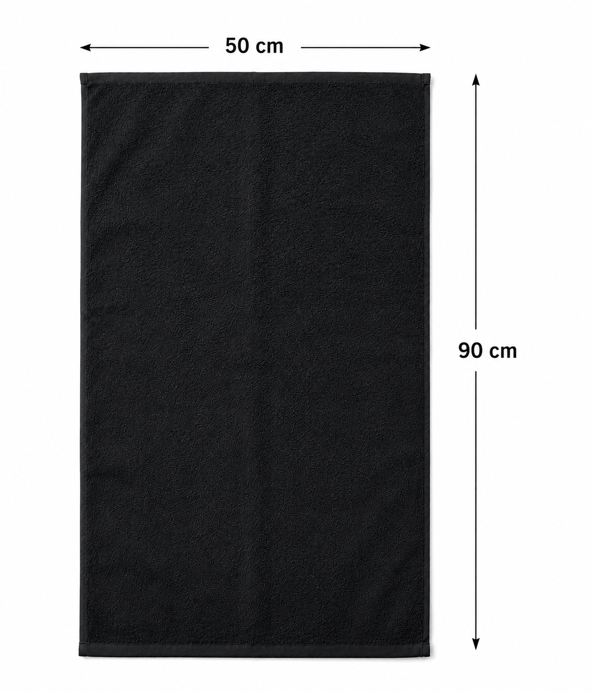 6x Schwarzes Frottee-Handtuch 50 × 90 cm – ideal für Friseure & Barbershops