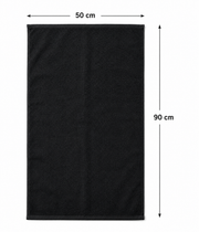 12x Schwarzes Frottee-Handtuch 50 × 90 cm – ideal für Friseure & Barbershops