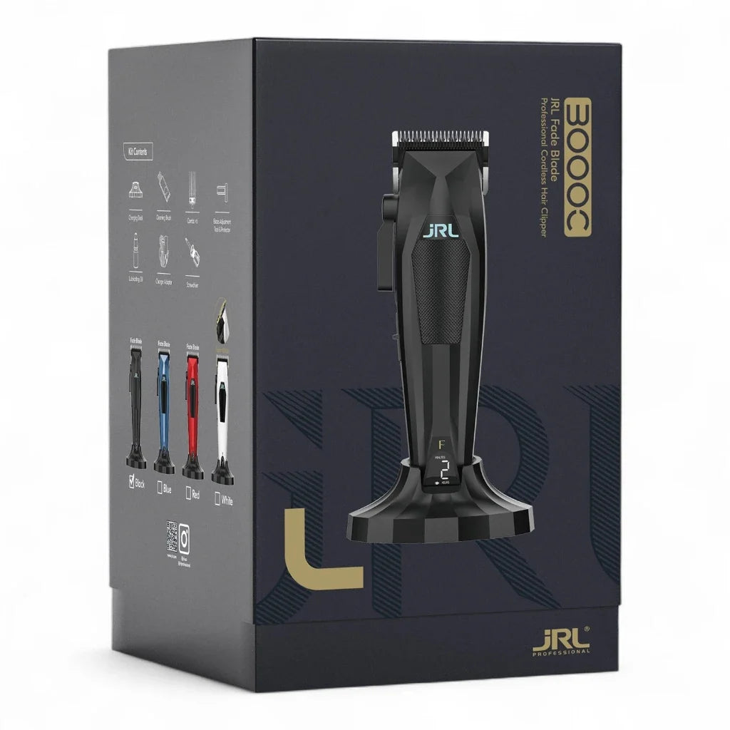 JRL 3000C Hair Clipper Schwarz mit Fade Blade "Präzision und Power für professionelle Fades!"
Hochleistungsmotor
Werkzeuglose Verstellung
Lange Akkulaufzeit