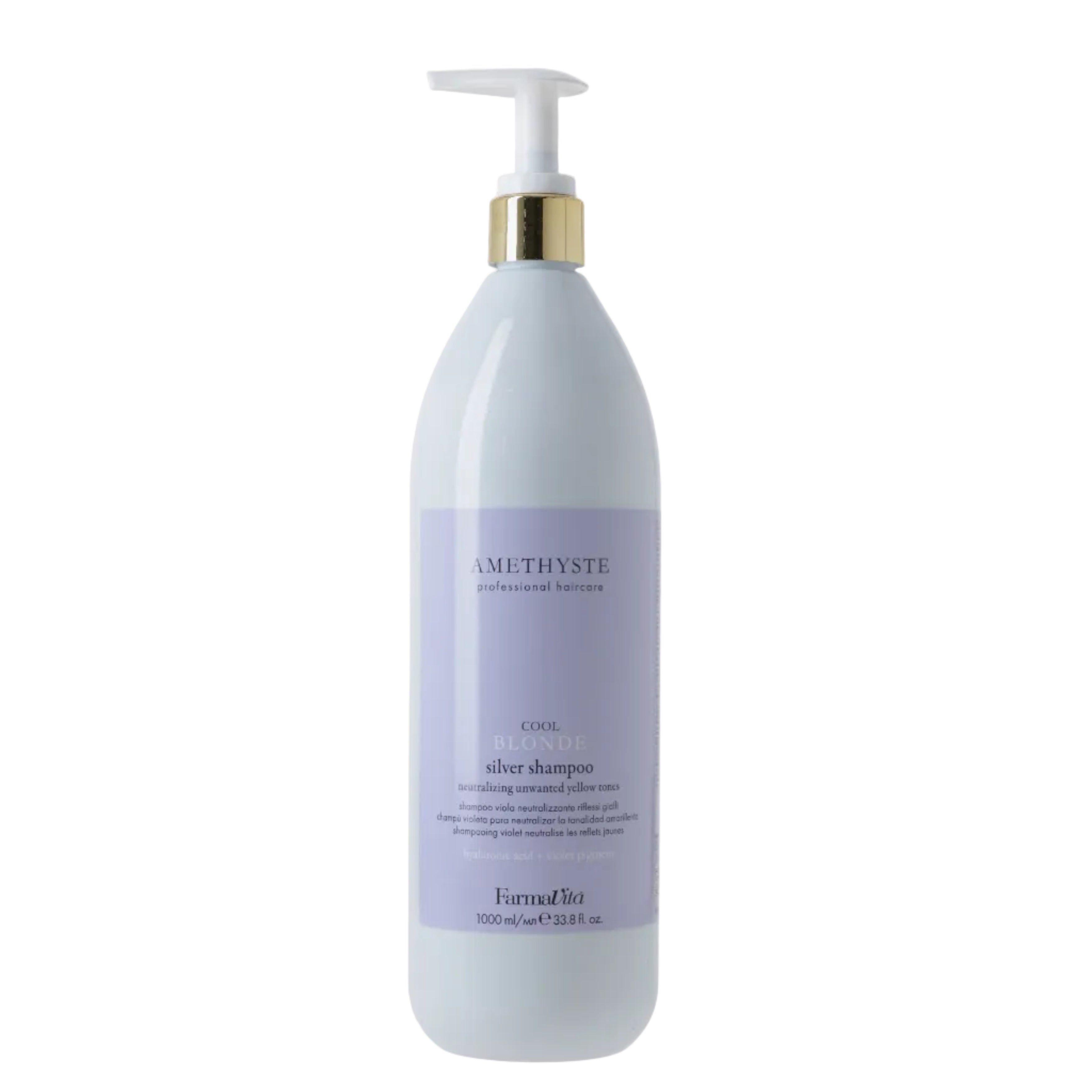 Farmavita Cool Blonde Shampoo - 1000ml - mit Pumpspender