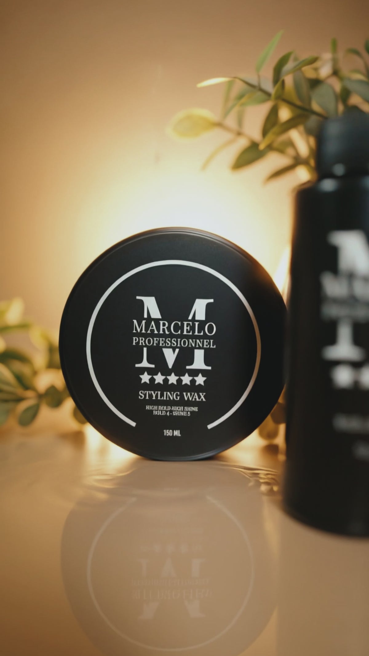 Video laden: 3X Marcelo Styling Wax 150ml - Zusätzliche Haarkontrolle, Super Glänzend, - Unisex-Gebrauch